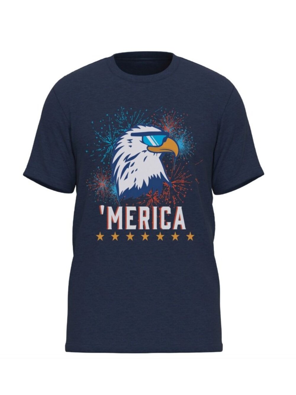Men's America Eagle Fireworks Independence Graphic Tee Size XL